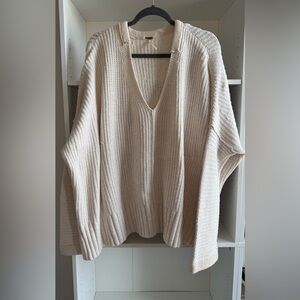 Free People oversized Cream Sweater